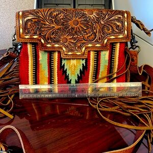 American Darling Red and Brown Shoulder Bag